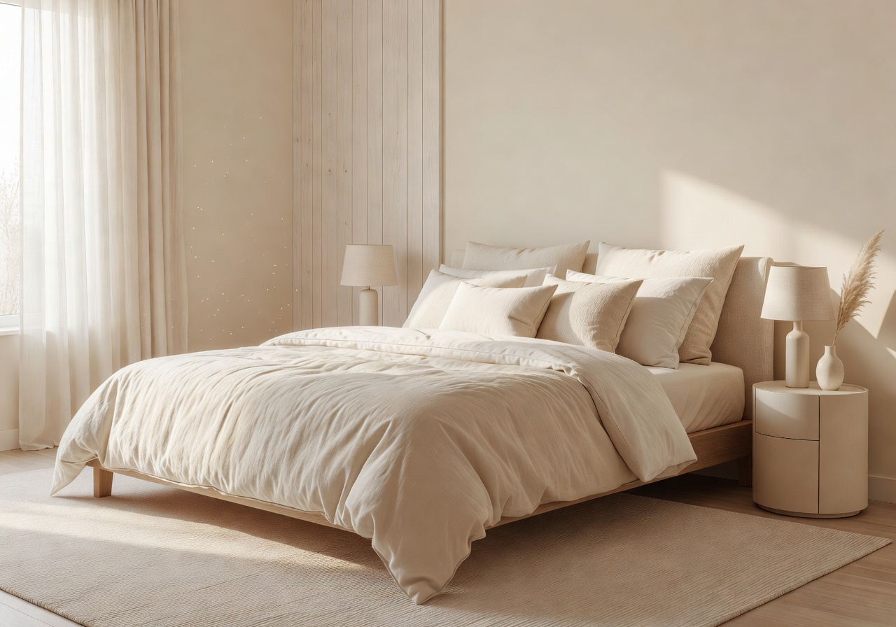 Aesthetic bedroom inspiration cream tones