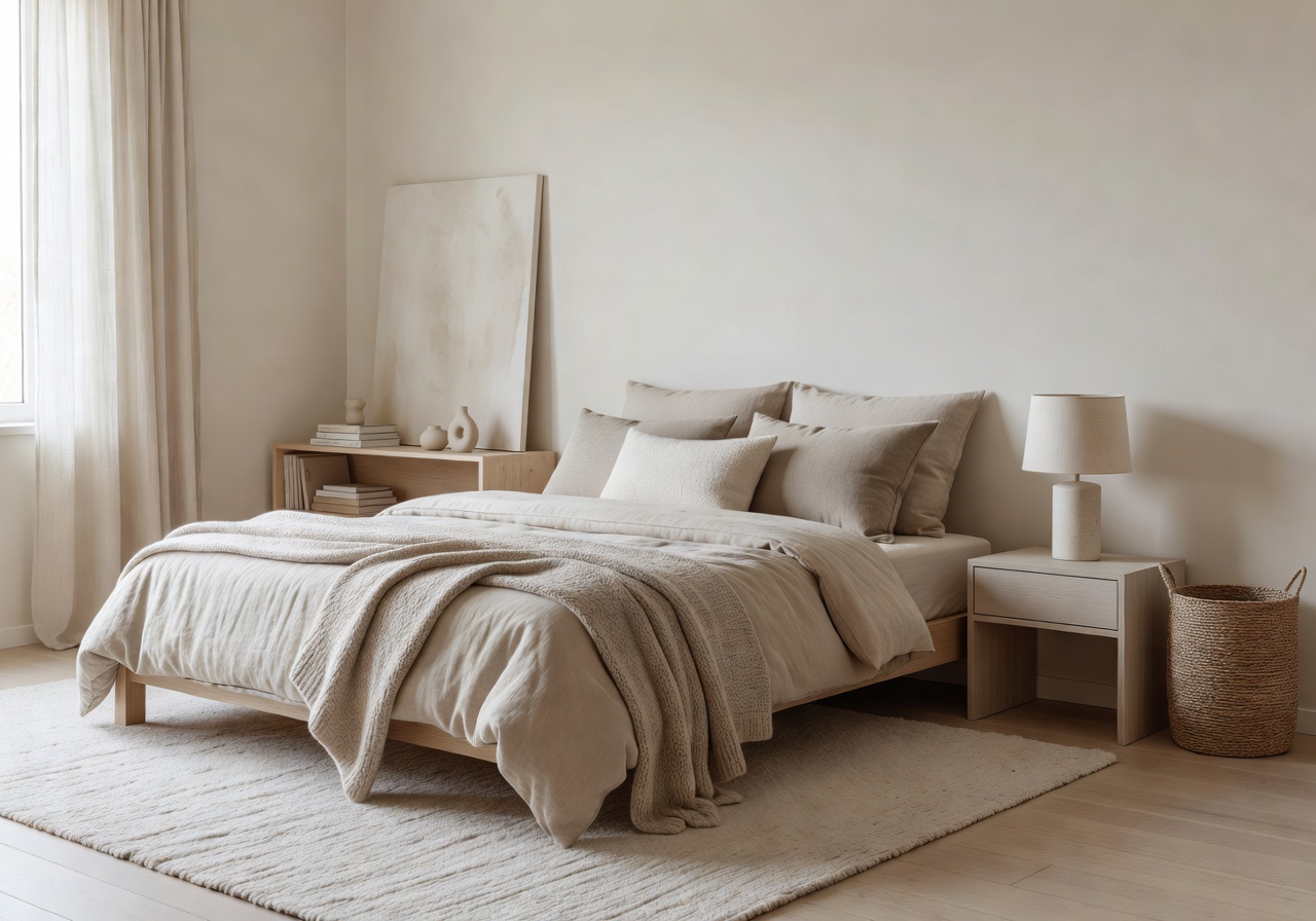 Aesthetic bedroom inspiration neutral palette
