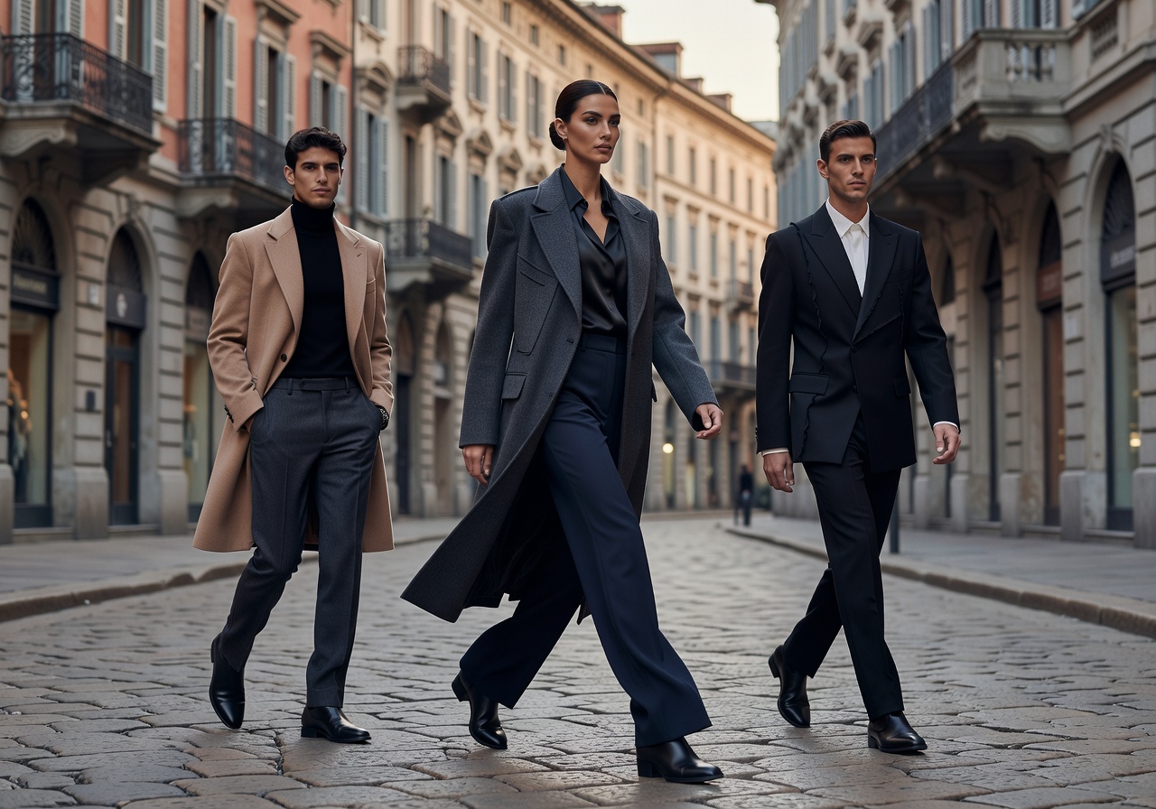 Milan editorial fashion city street