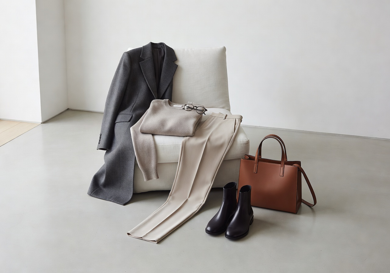 Minimal scandinavian outfit aesthetic
